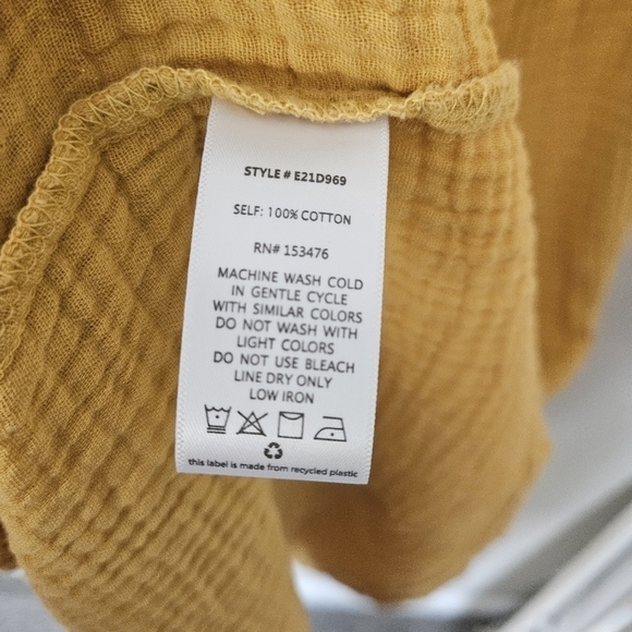 Evereve Georgia gauze yellow tiered maxi dress size XS - Picture 6 of 6